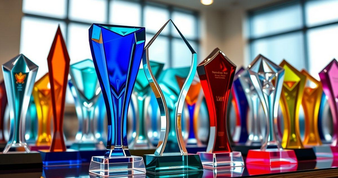 Troféus acrílico: Como escolher o modelo perfeito para suas premiações Troféus acrílico: Como escolher o modelo perfeito para suas premiações