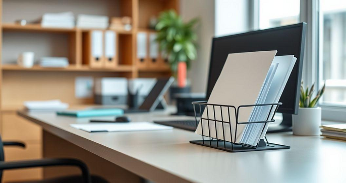 Descubra como um suporte para papel pode transformar a organização do seu espaço de trabalho Descubra como um suporte para papel pode transformar a organização do seu espaço de trabalho