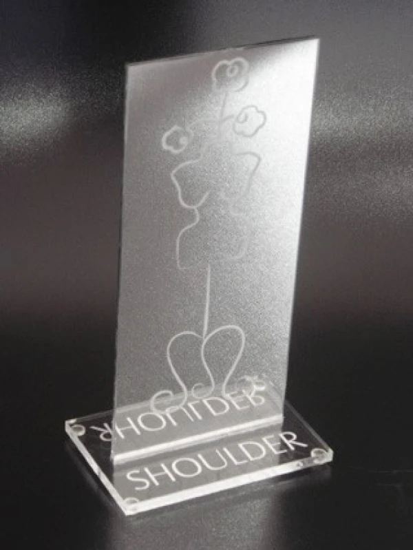 display acrílico horizontal