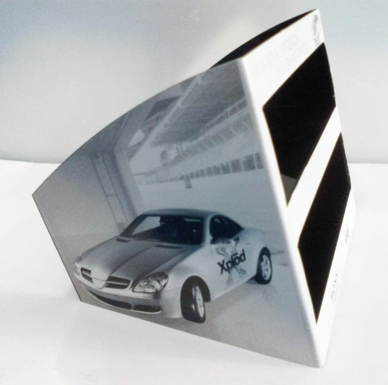 display parede acrílico folha a4