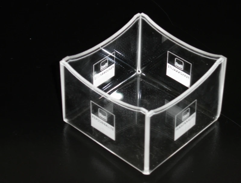 porta lápis acrílico quadrado