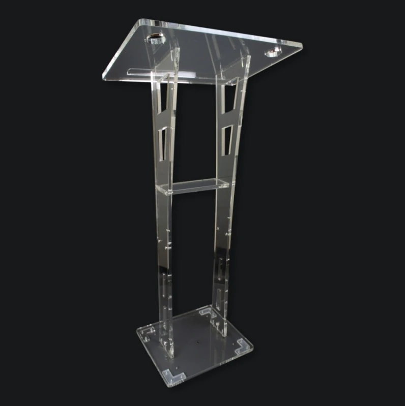 púlpito em acrílico cristal