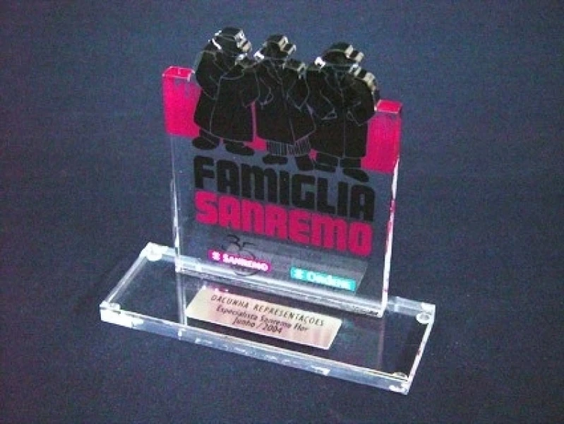 troféu acrílico corrida