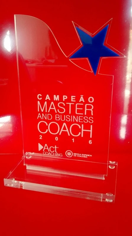 troféu transparente de acrílico para eventos