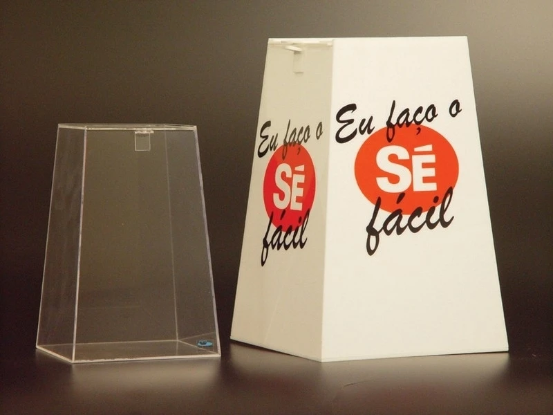 urna de acrílico para sorteio